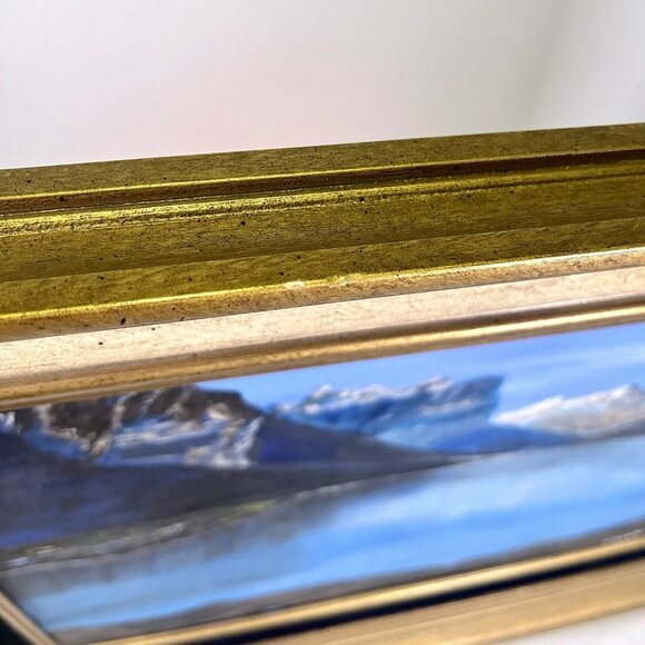 VTG 1971 Acrylic Painting Mid Century St Mary’s Lake Signed Framed Landscape - Picture 9 of 11